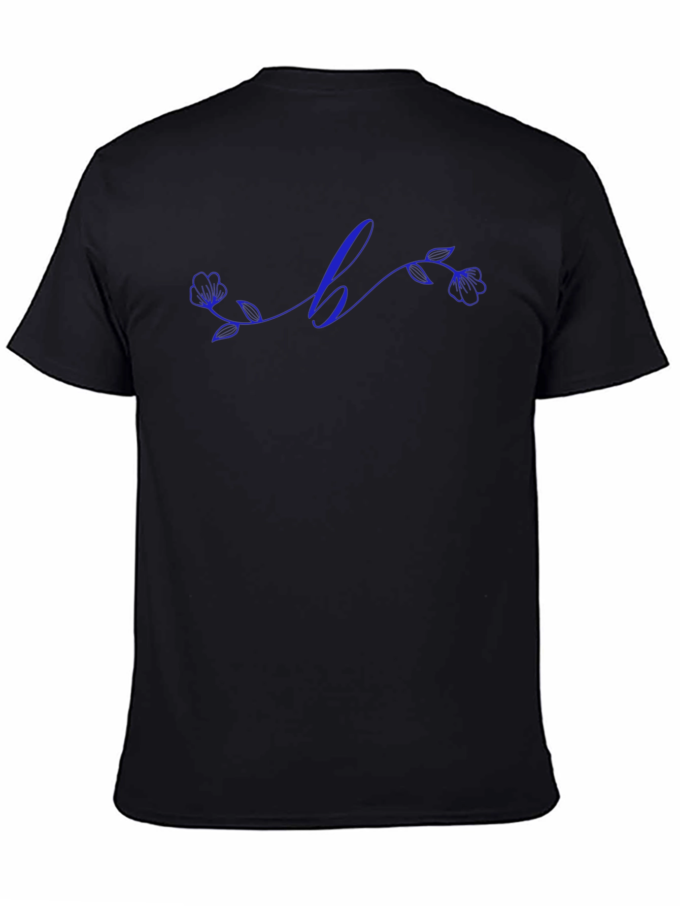 Floral Initial T-Shirt - Custom Letter Design
