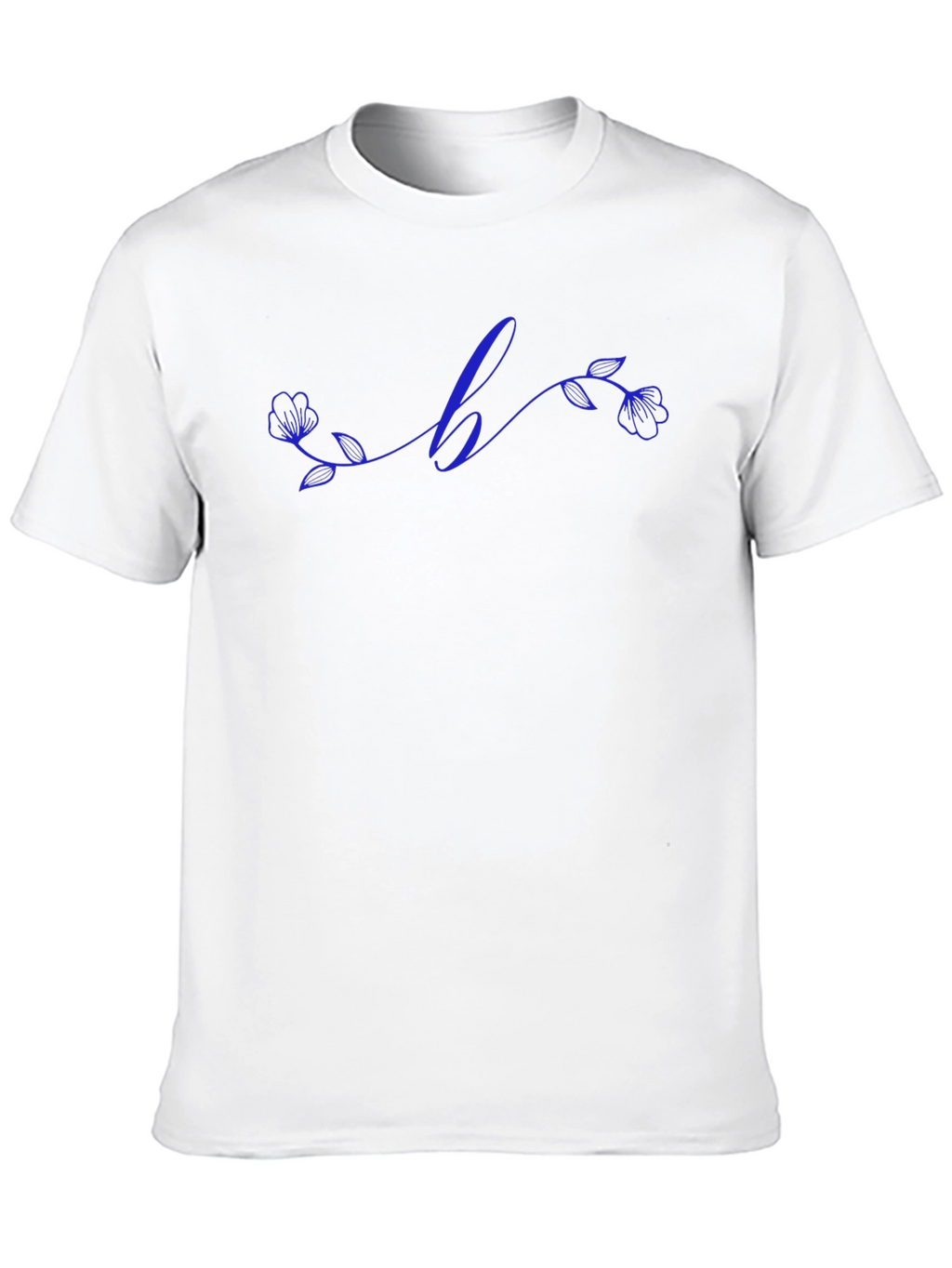 Floral Initial T-Shirt - Custom Letter Design