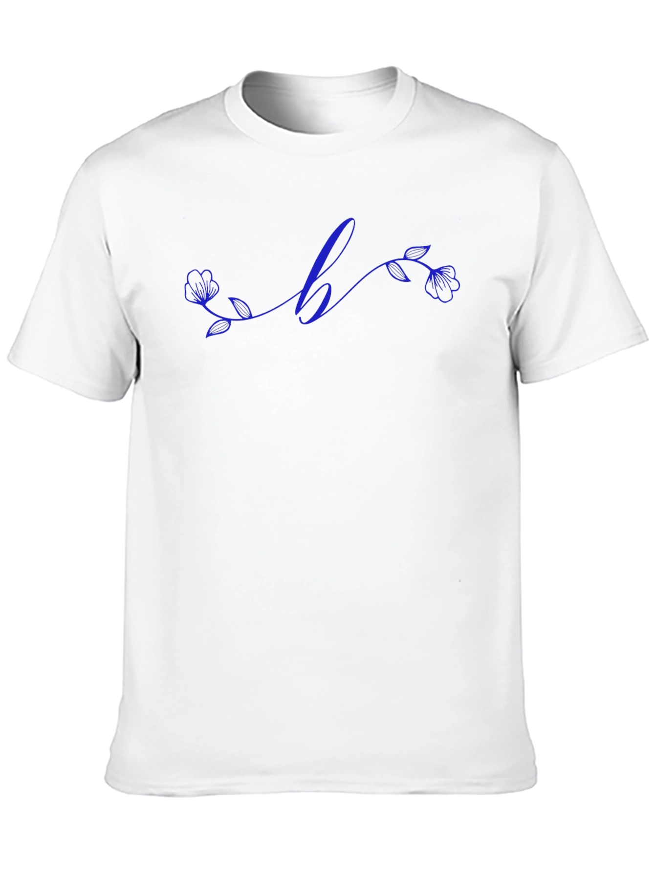 Floral Initial T-Shirt - Custom Letter Design