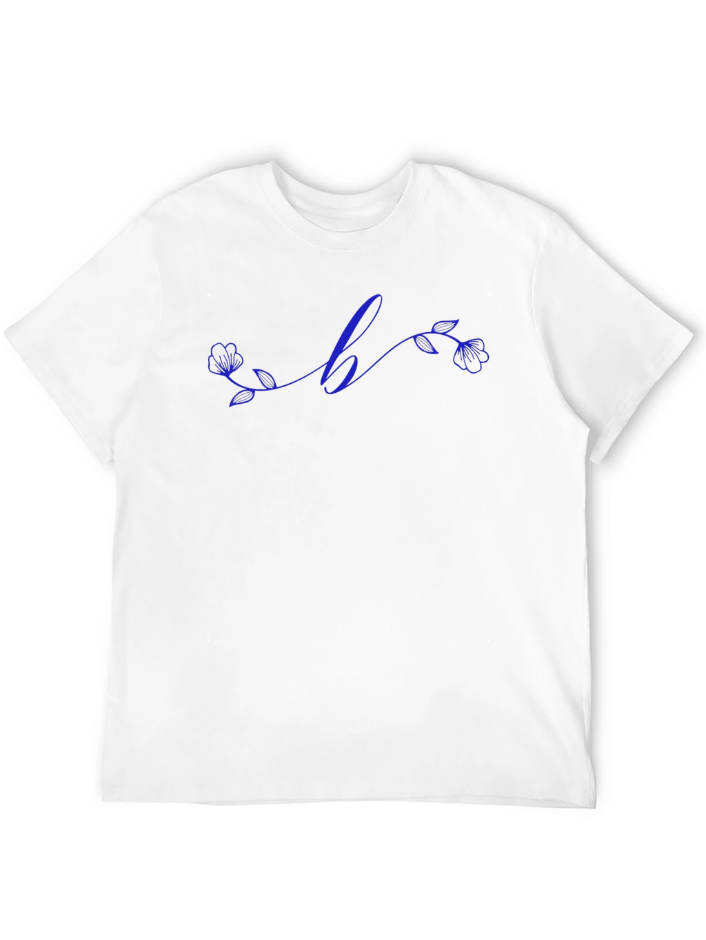 Floral Initial T-Shirt - Custom Letter Design