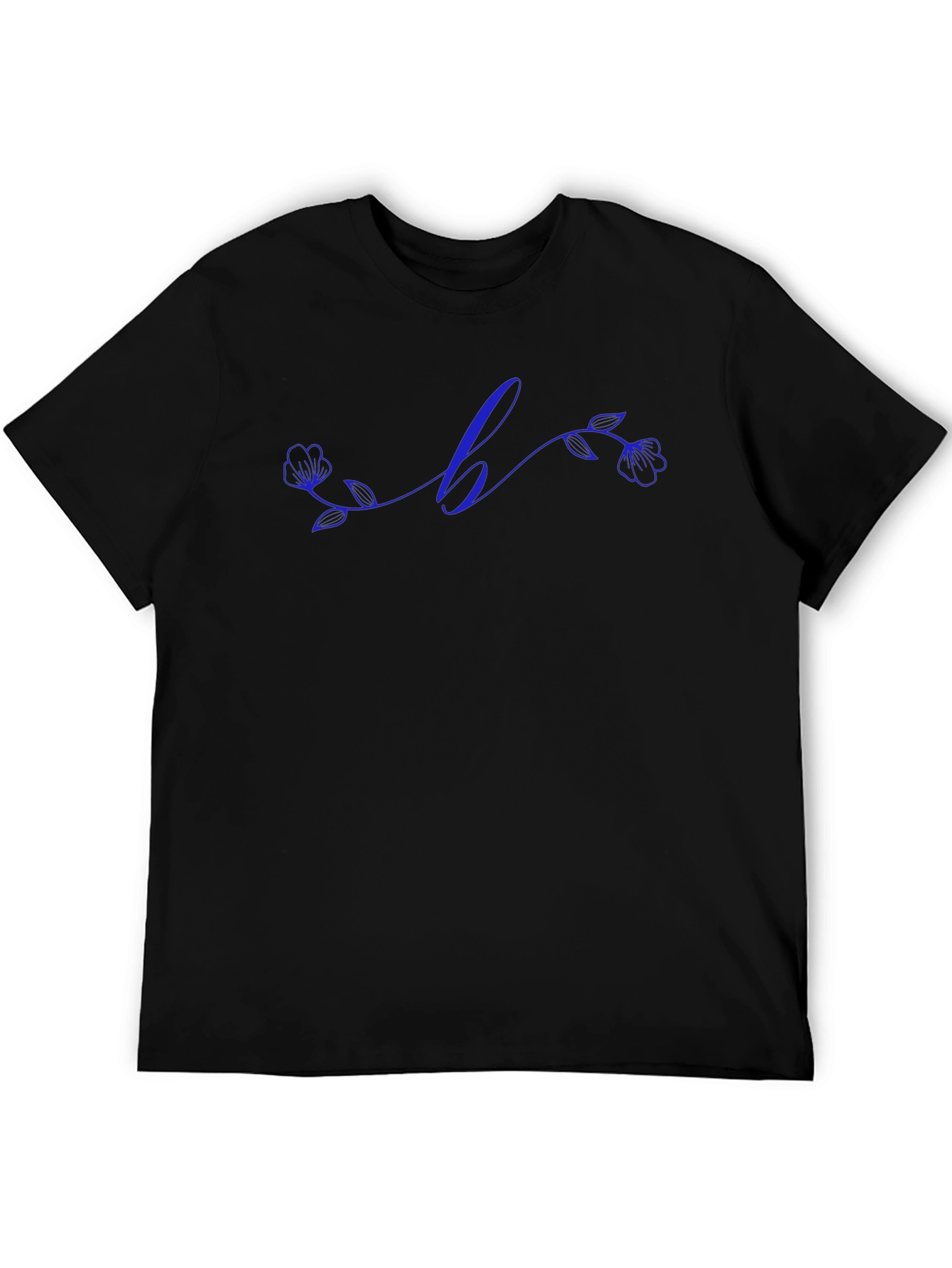 Floral Initial T-Shirt - Custom Letter Design