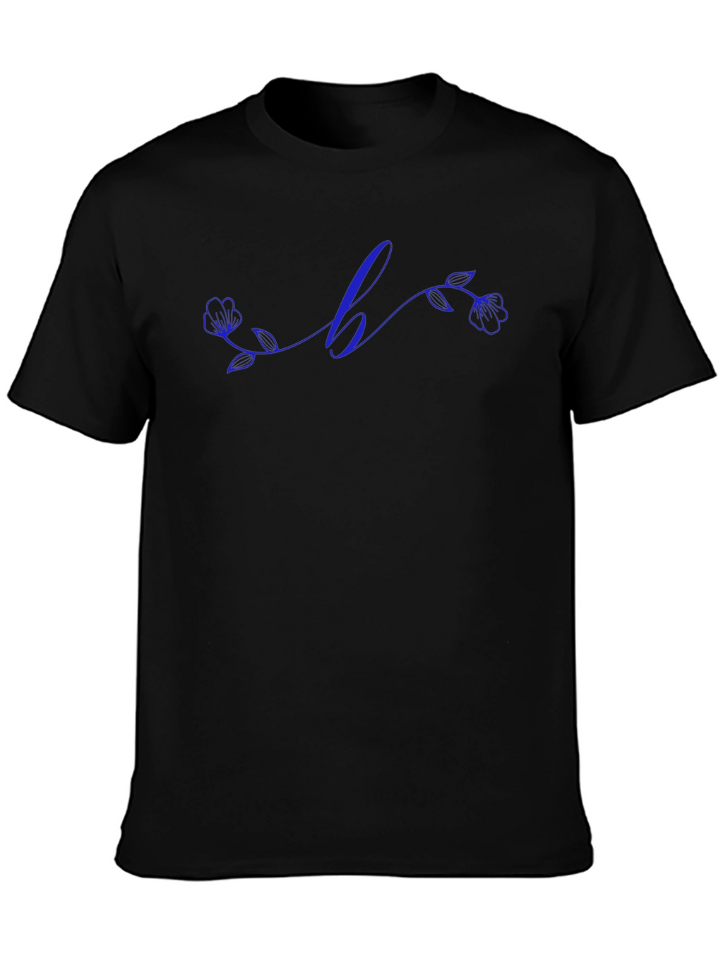 Floral Initial T-Shirt - Custom Letter Design