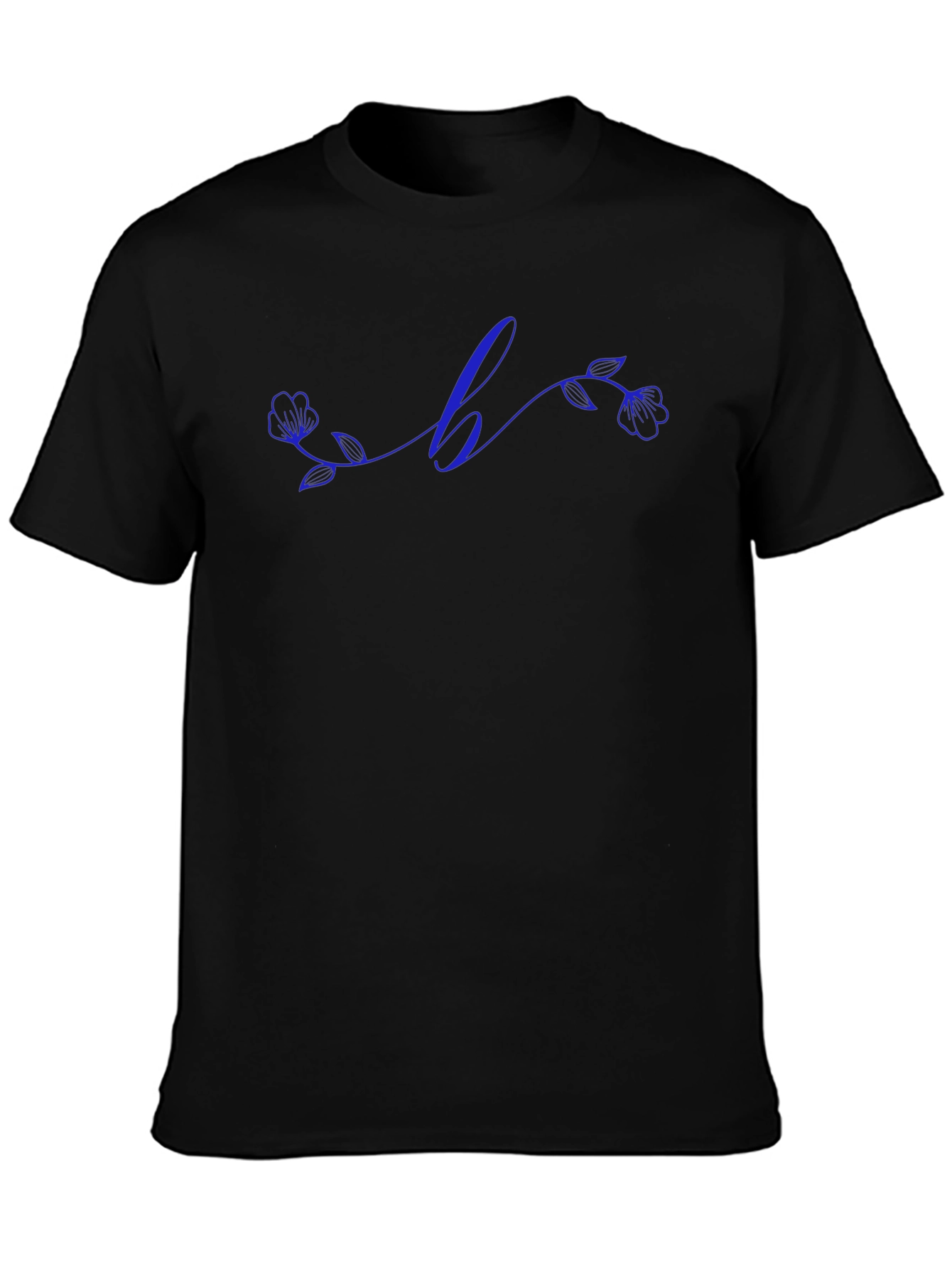 Floral Initial T-Shirt - Custom Letter Design