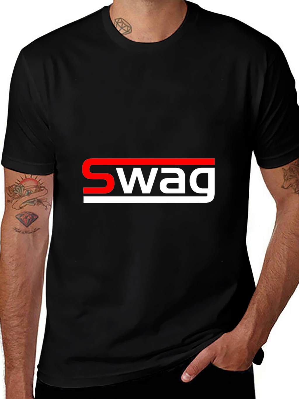 Swag Graphic T-Shirt - Cool Style Black Tee