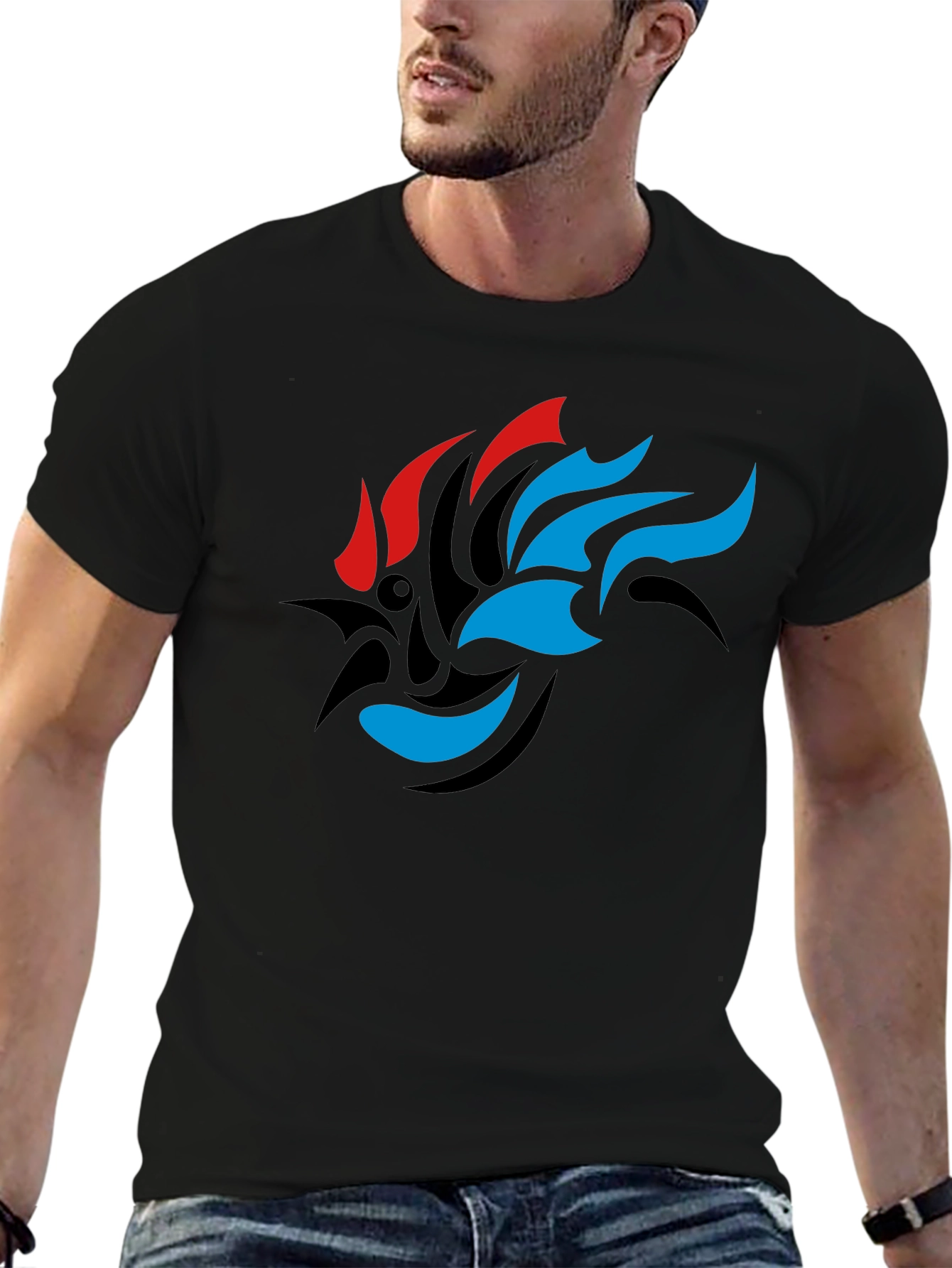 Tribal Rooster Graphic Tee - Modern Streetwear