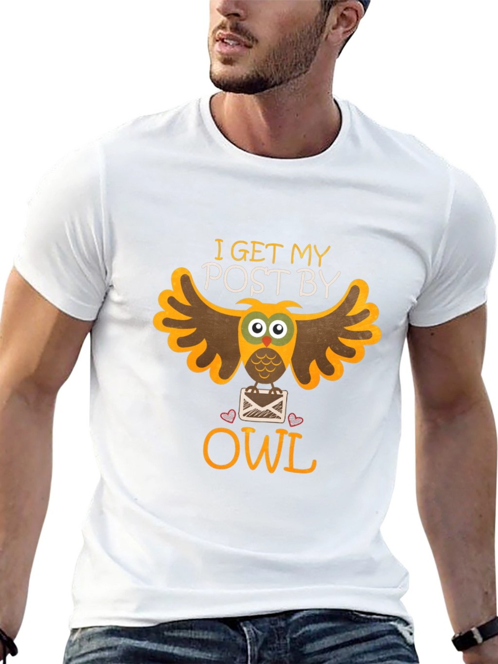 I Get My Post By Owl Graphic Tee