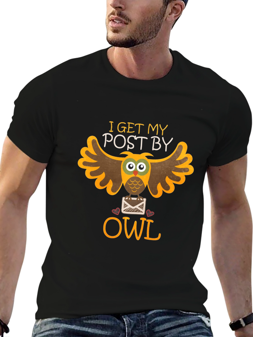 I Get My Post By Owl Graphic Tee