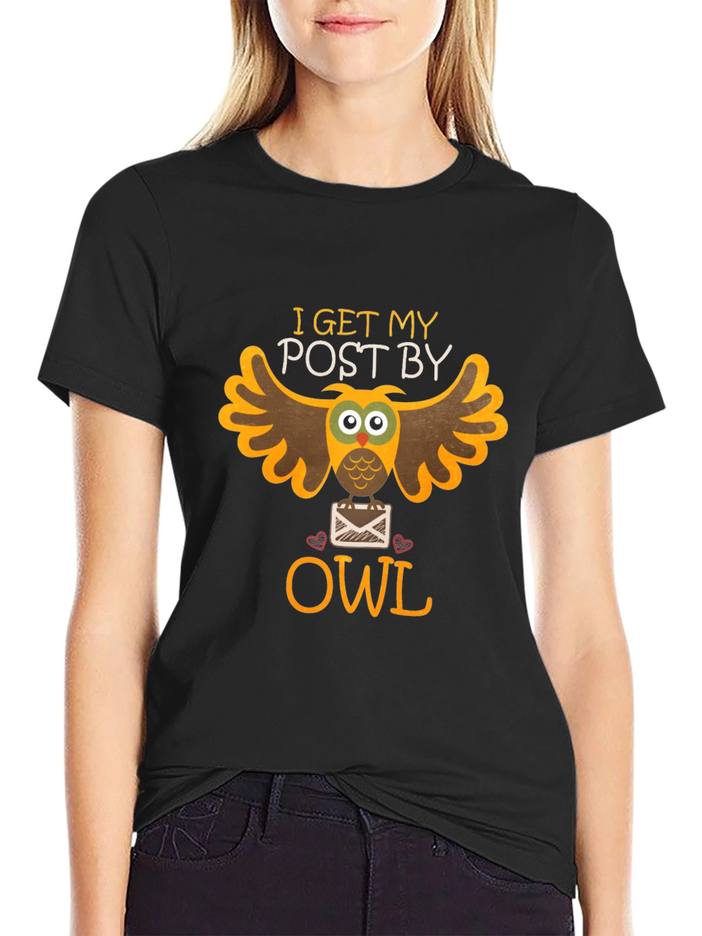 I Get My Post By Owl Graphic Tee