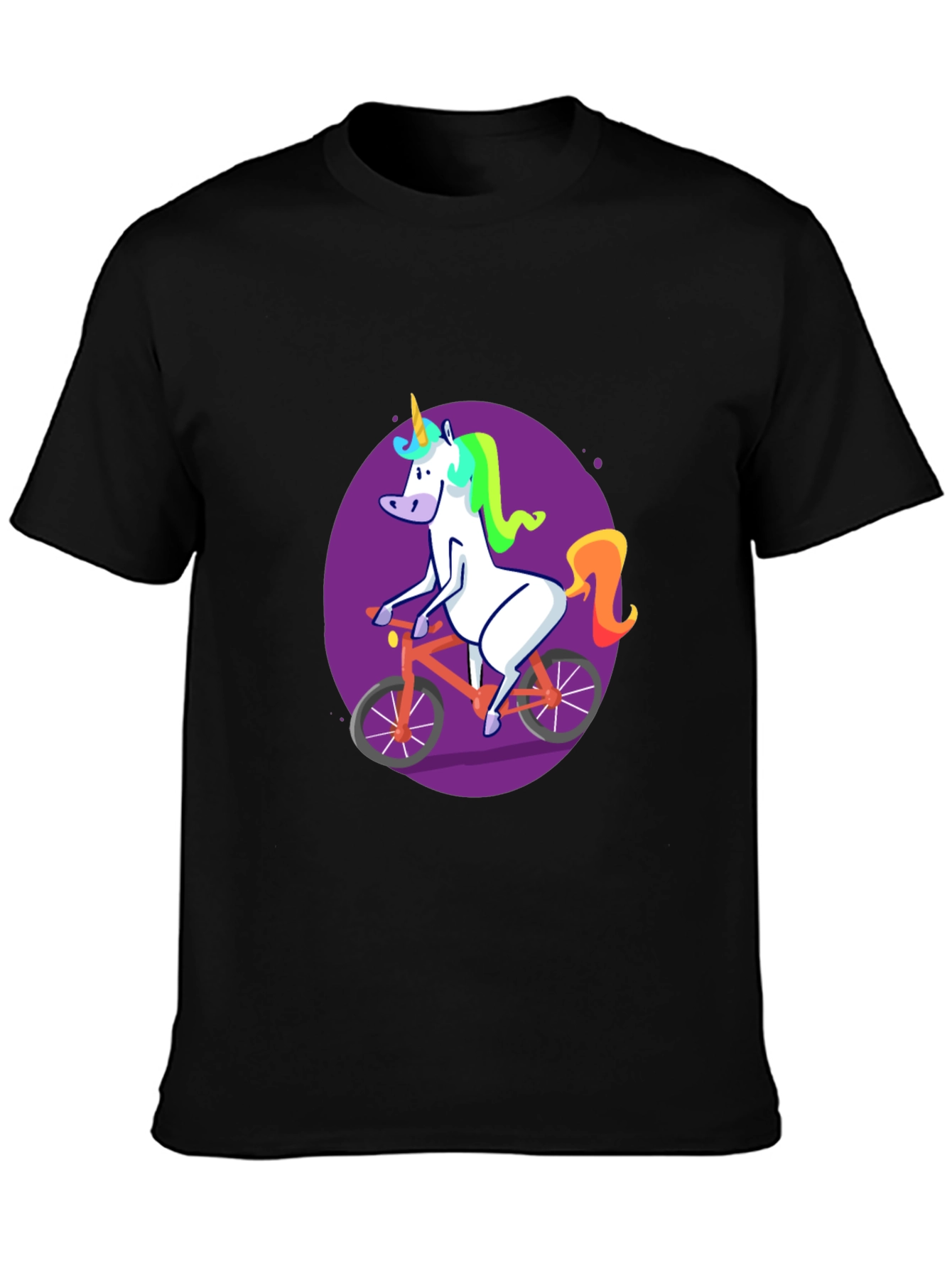Unicorn on Bike Graphic Tee - Quirky & Fun!