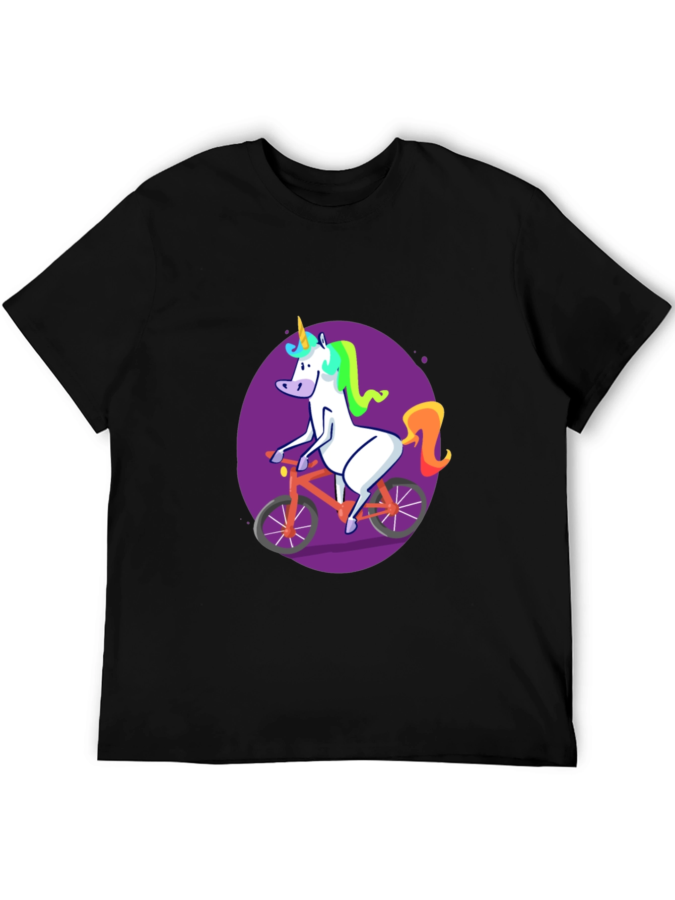 Unicorn on Bike Graphic Tee - Quirky & Fun!