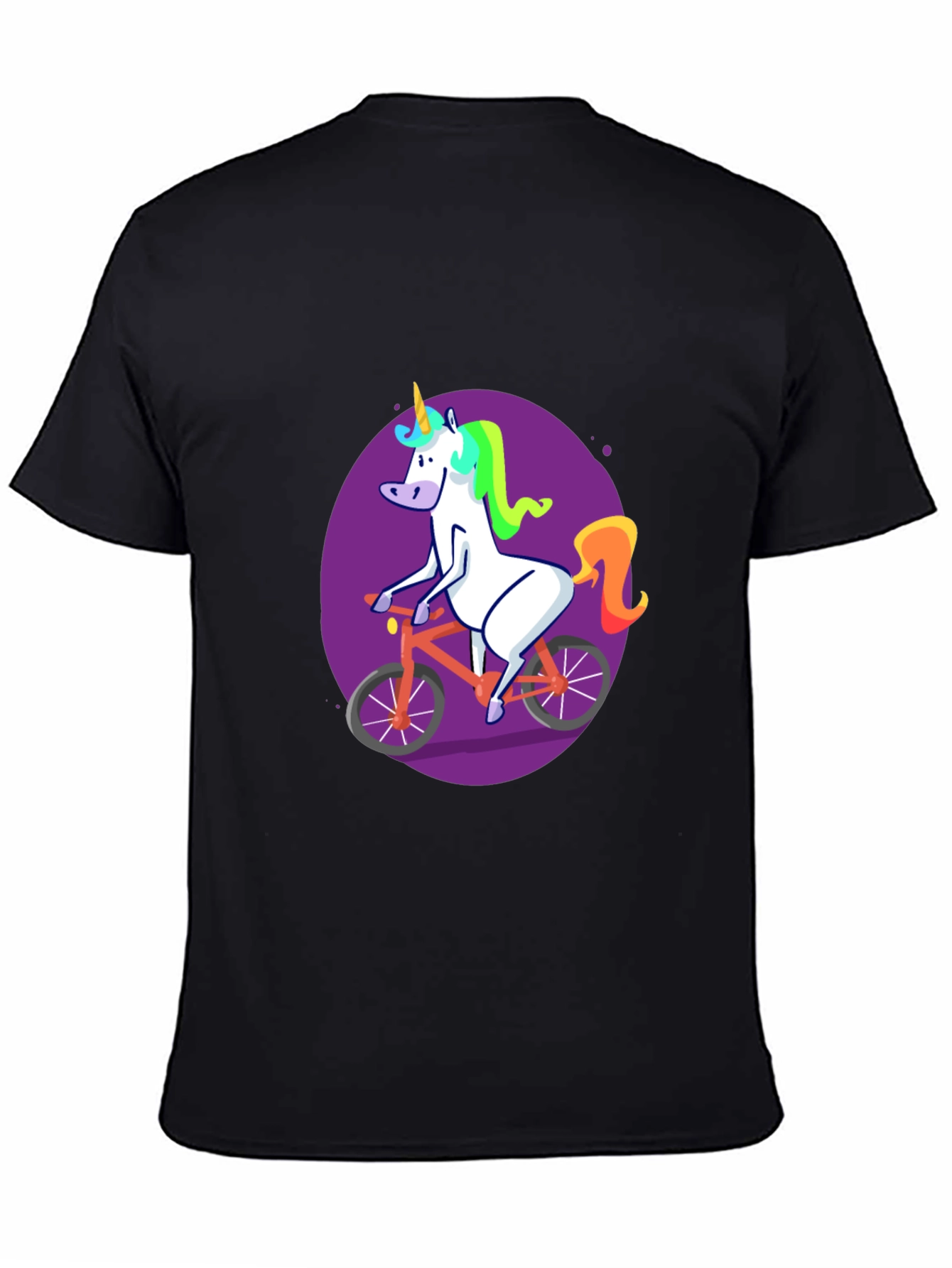 Unicorn on Bike Graphic Tee - Quirky & Fun!