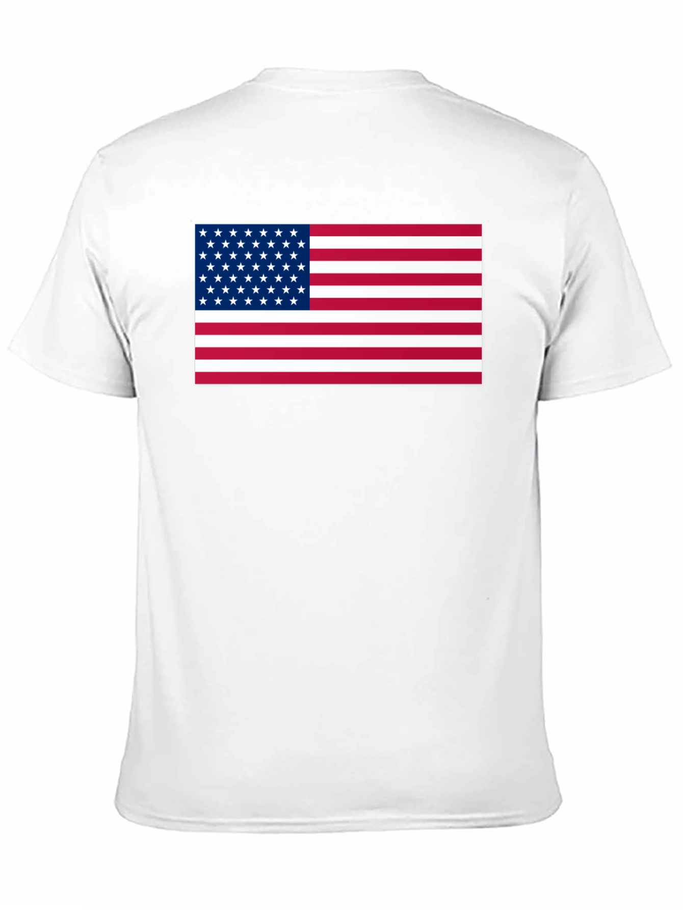 USA Flag Graphic Print Black T-Shirt