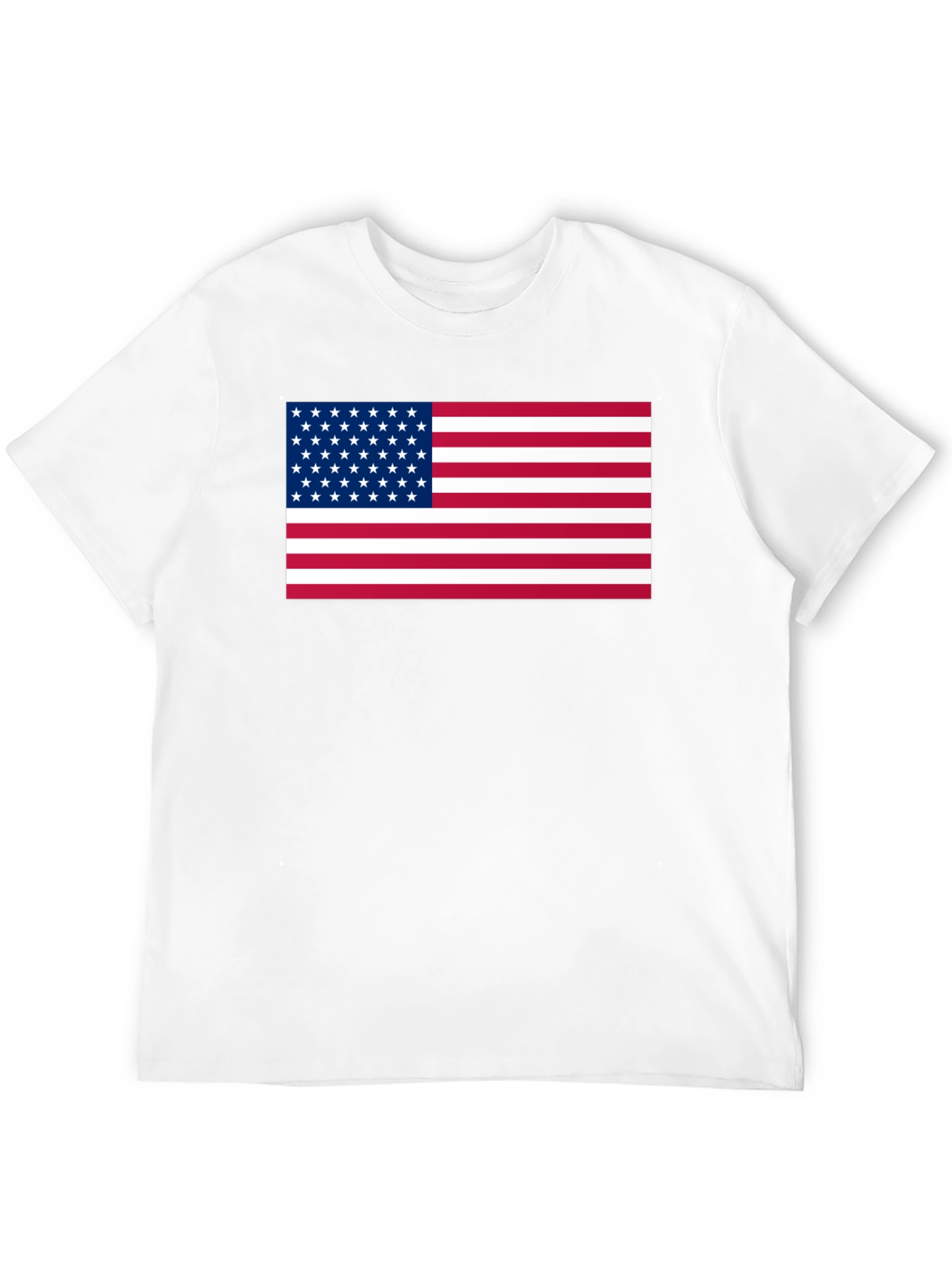 USA Flag Graphic Print Black T-Shirt