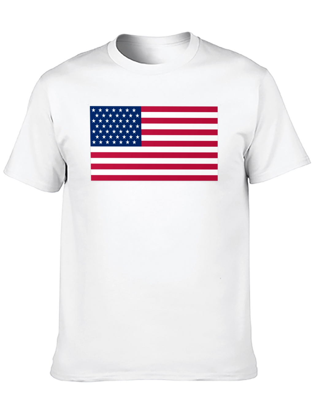 USA Flag Graphic Print Black T-Shirt