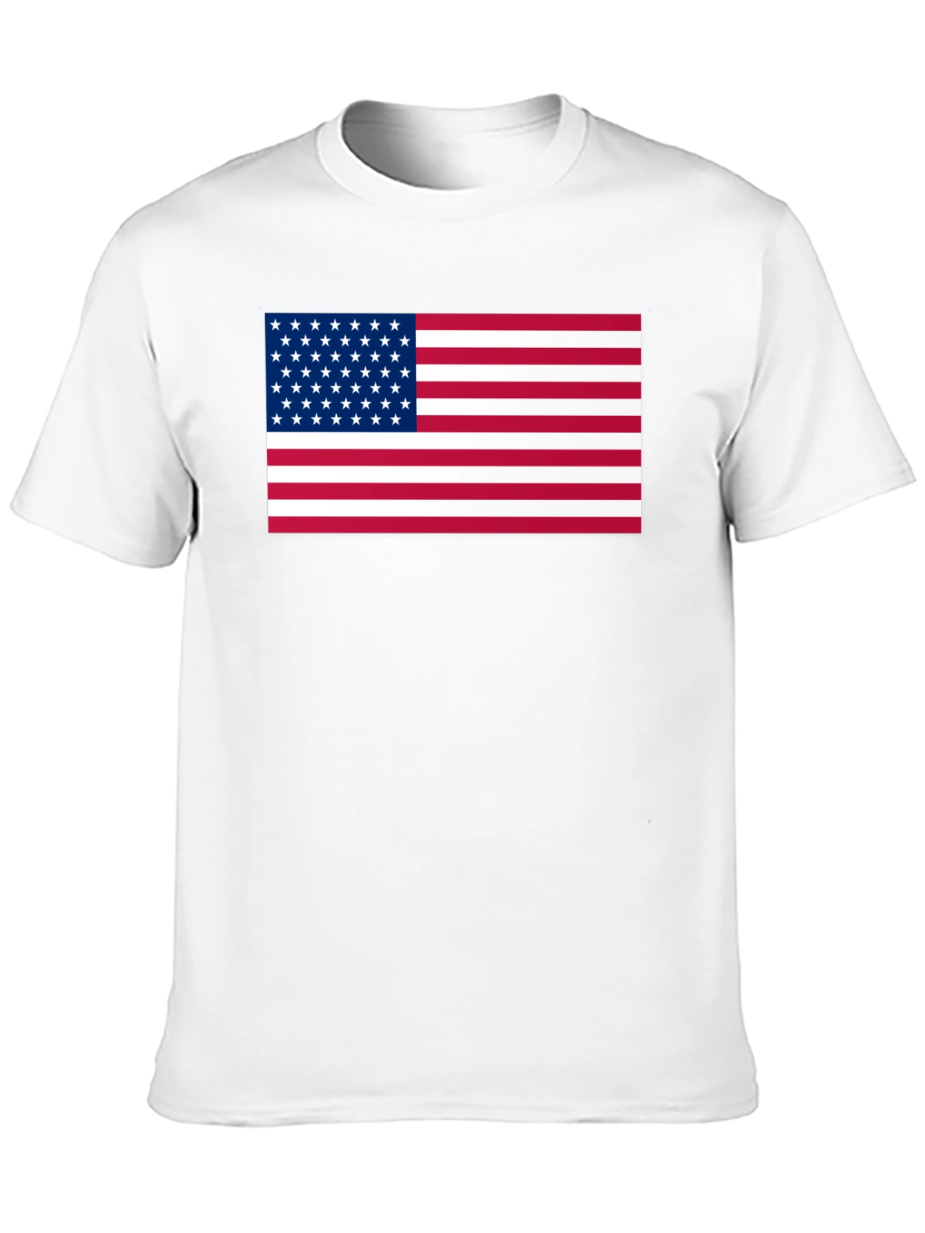 USA Flag Graphic Print Black T-Shirt