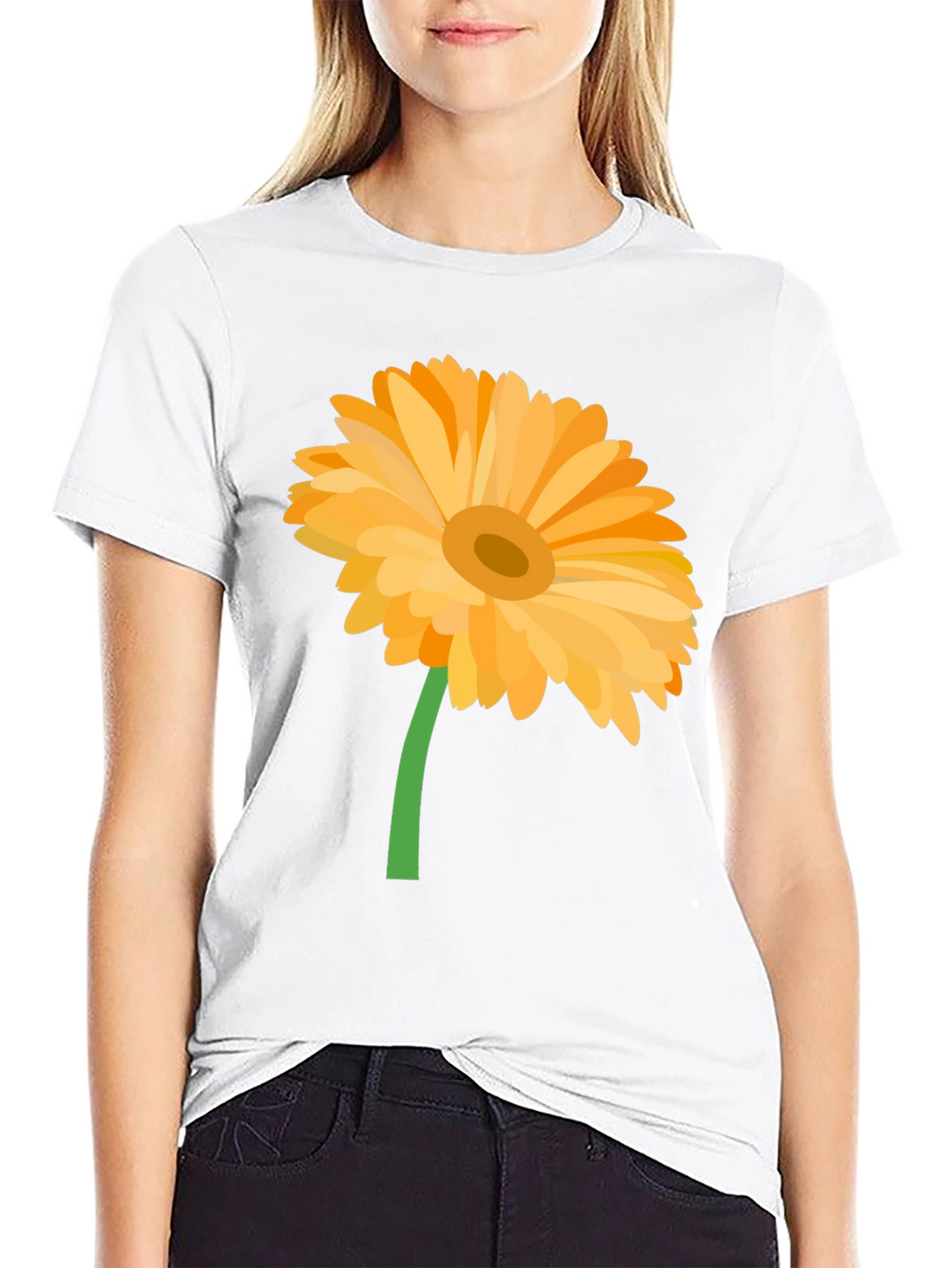 Gerbera Flower Graphic T-Shirt - Stylish Casual Wear