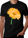 Gerbera Flower Graphic T-Shirt - Stylish Casual Wear