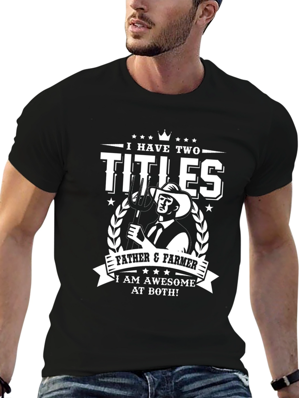 Father & Farmer T-Shirt - Awesome Dad Tee