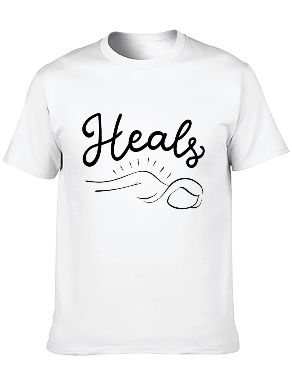 Heals Graphic T-Shirt - Black Casual Tee