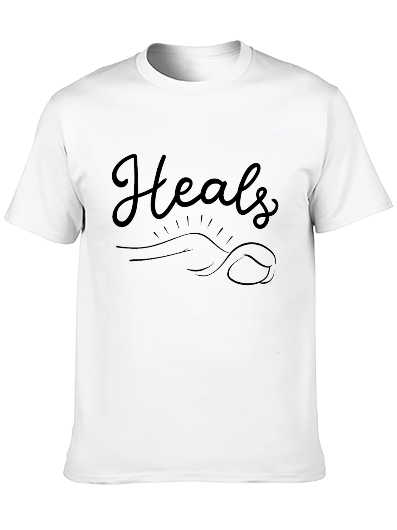 Heals Graphic T-Shirt - Black Casual Tee