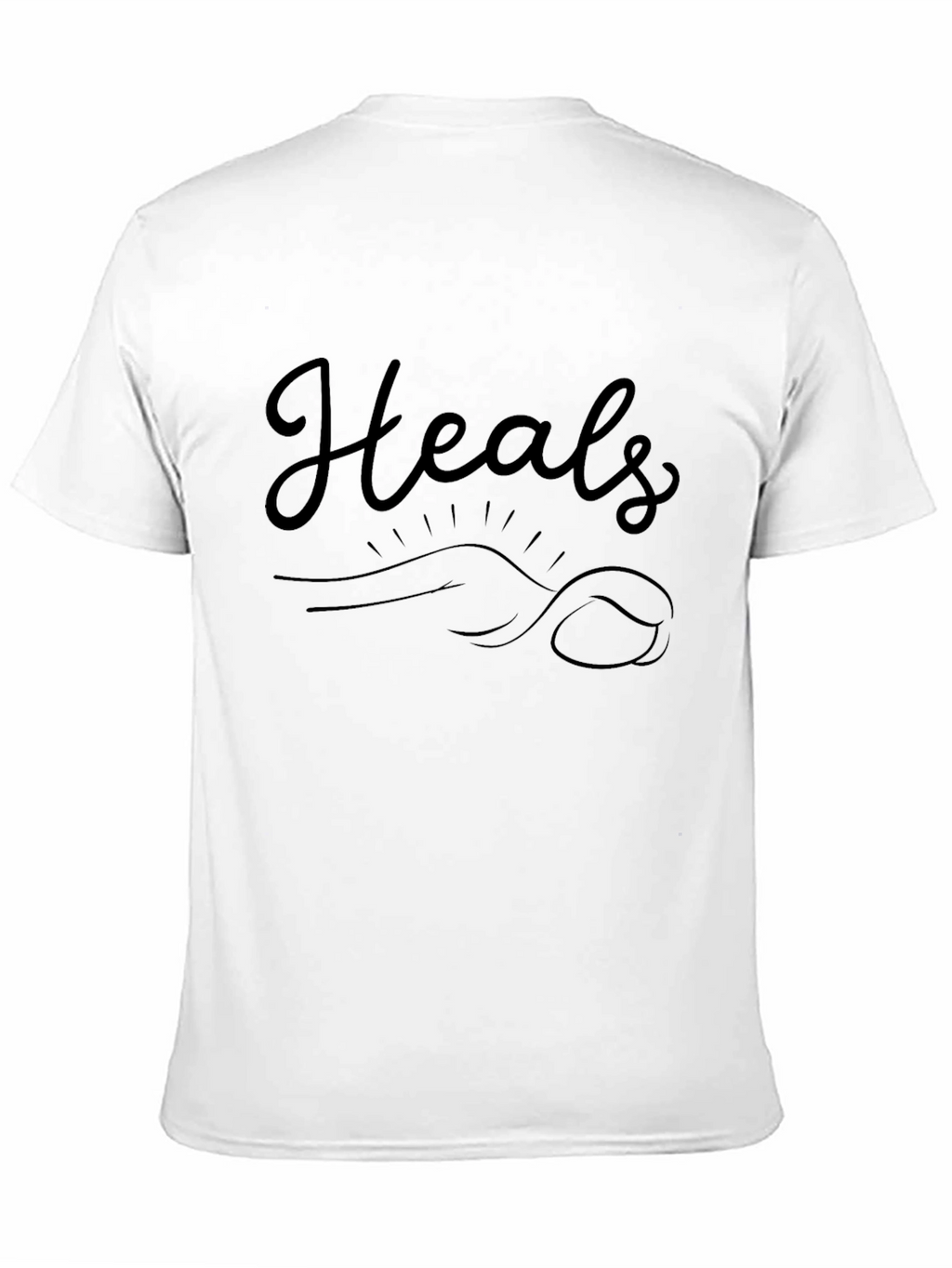 Heals Graphic T-Shirt - Black Casual Tee