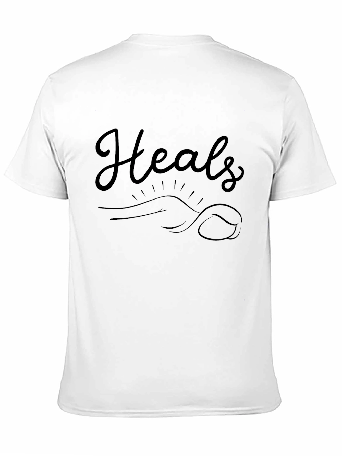 Heals Graphic T-Shirt - Black Casual Tee