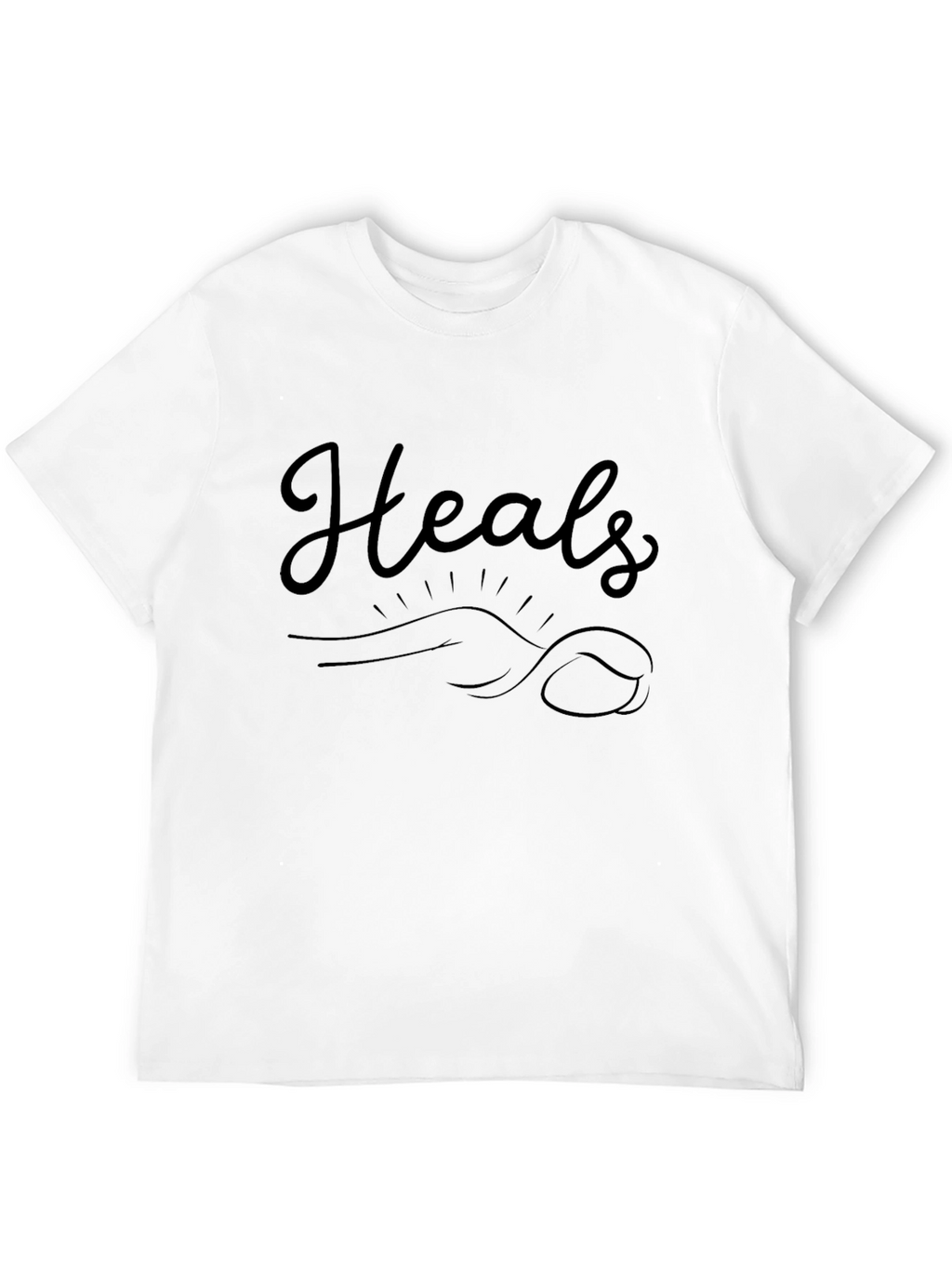 Heals Graphic T-Shirt - Black Casual Tee