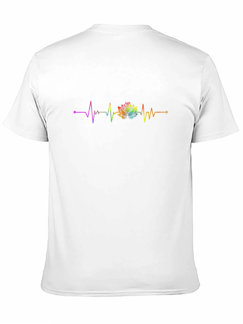 Rainbow Lotus Heartbeat Graphic Tee