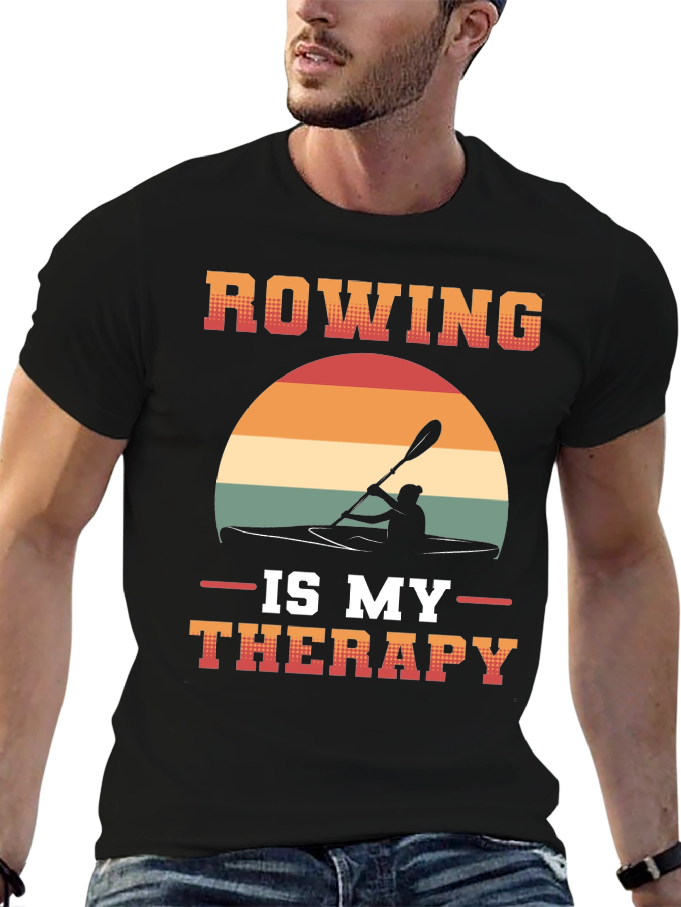 Rowing is My Therapy T-Shirt - Kayaking Tee