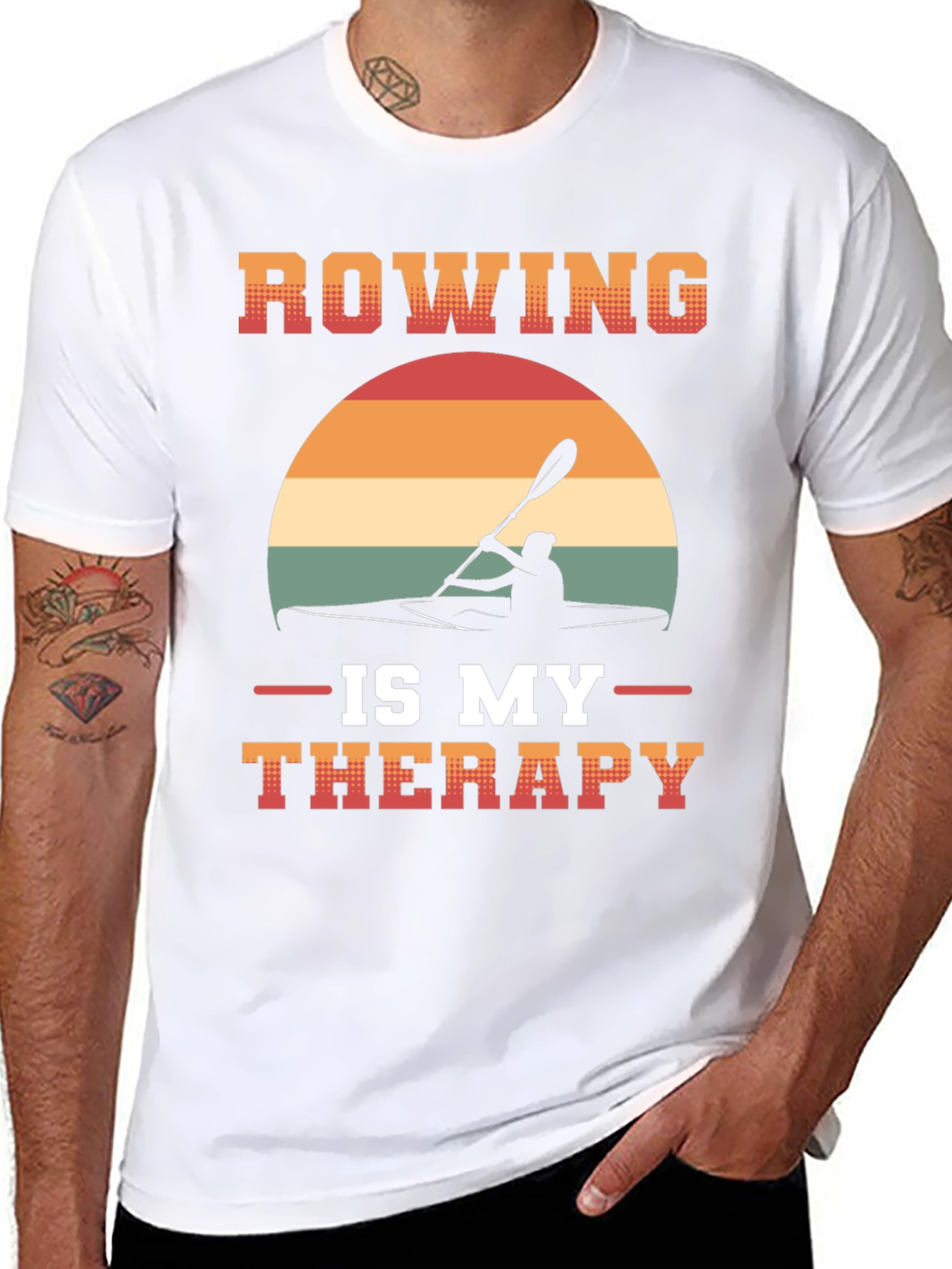 Rowing is My Therapy T-Shirt - Kayaking Tee