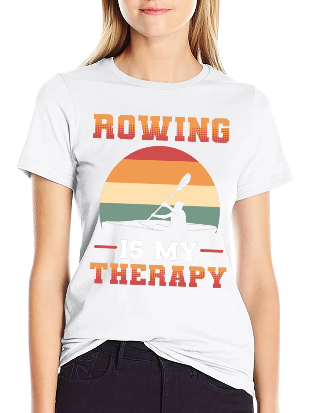 Rowing is My Therapy T-Shirt - Kayaking Tee
