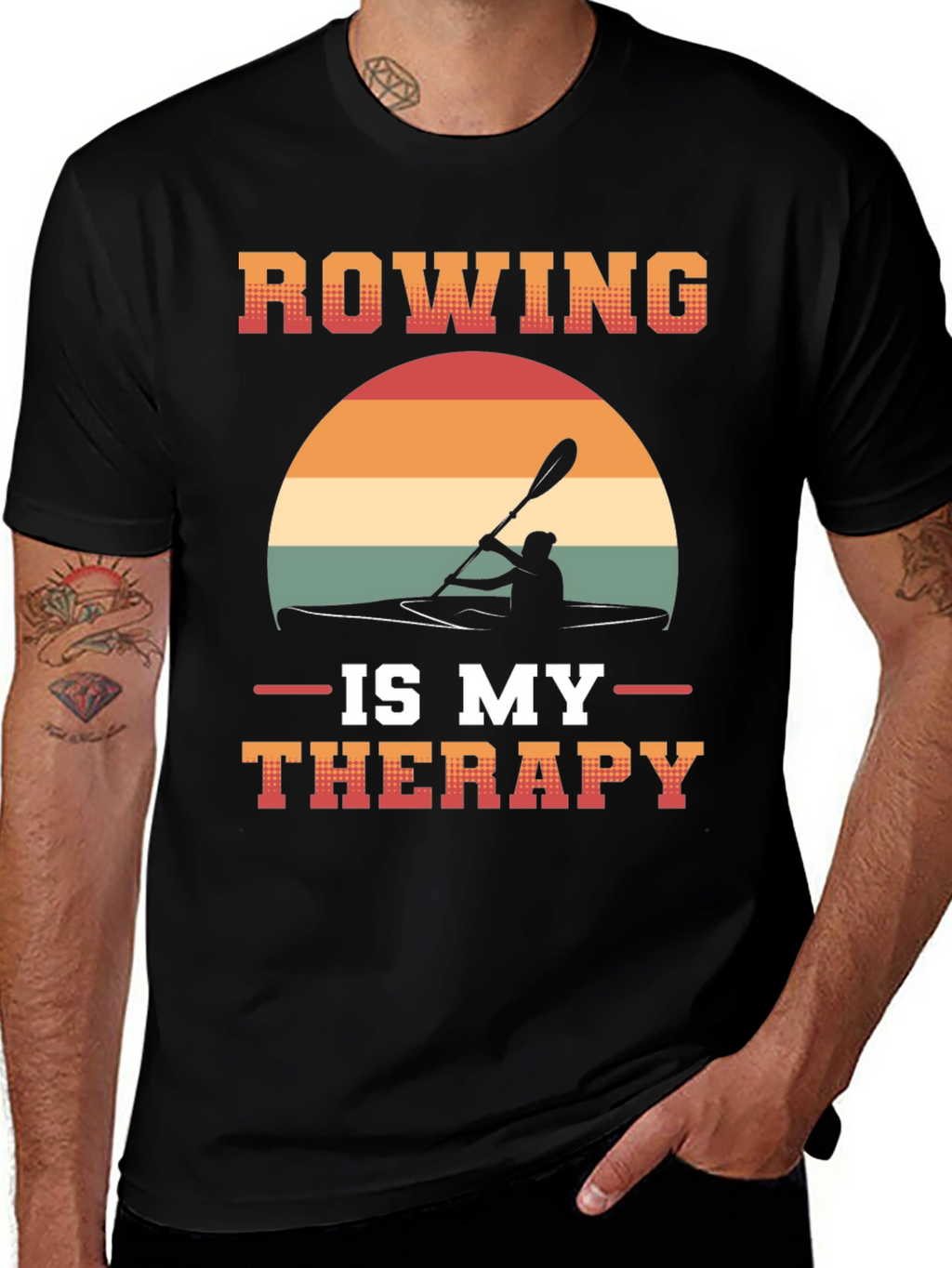 Rowing is My Therapy T-Shirt - Kayaking Tee