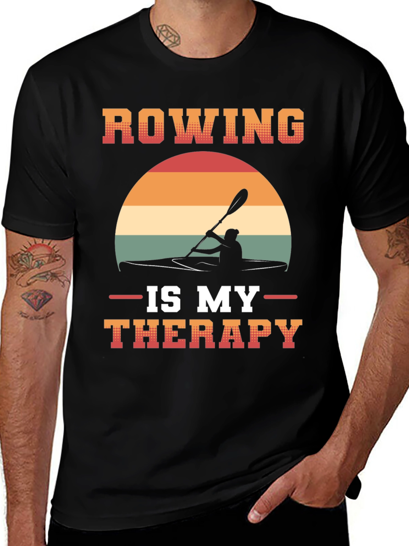 Rowing is My Therapy T-Shirt - Kayaking Tee