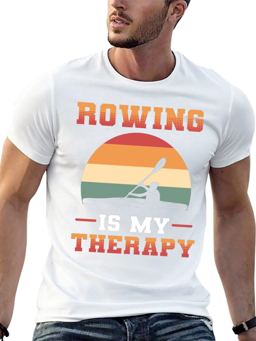 Rowing is My Therapy T-Shirt - Kayaking Tee