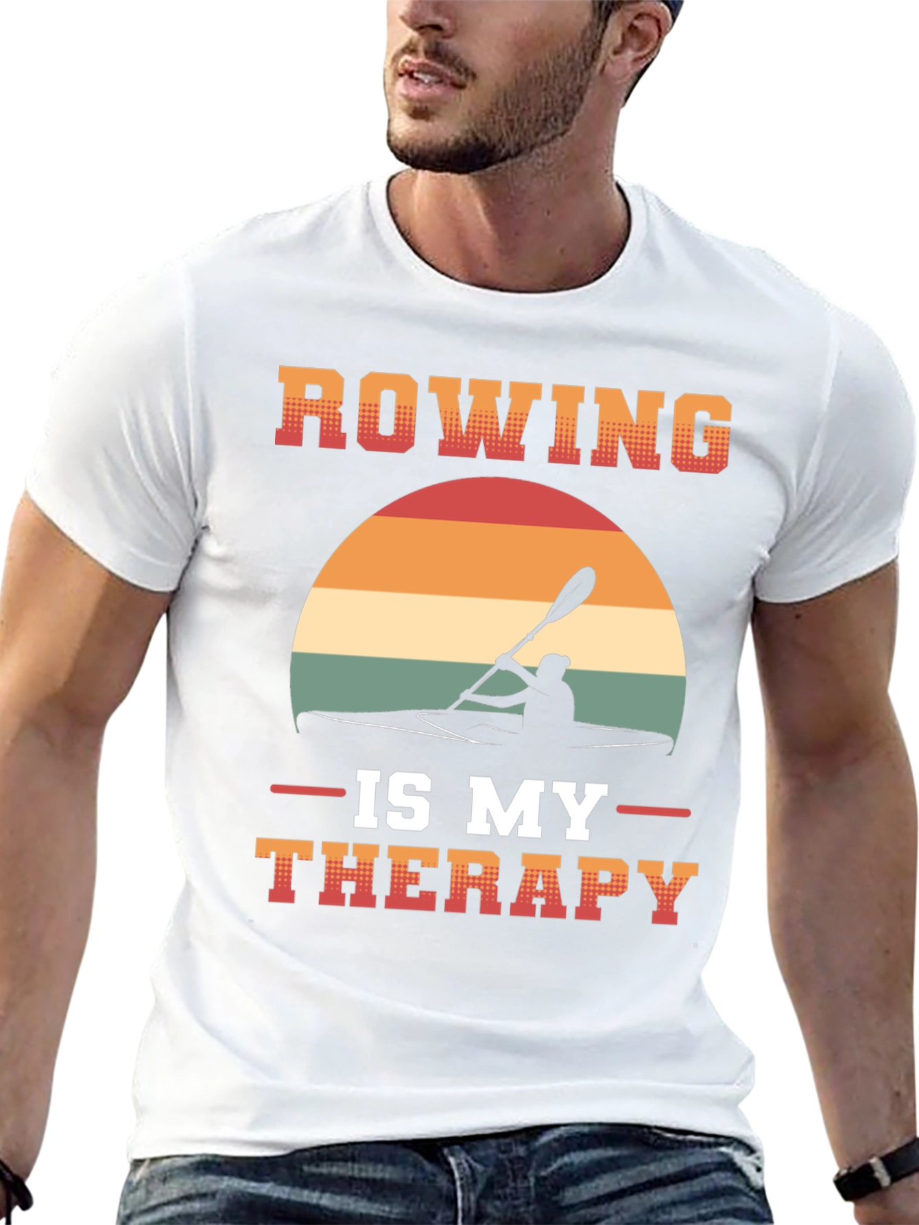 Rowing is My Therapy T-Shirt - Kayaking Tee