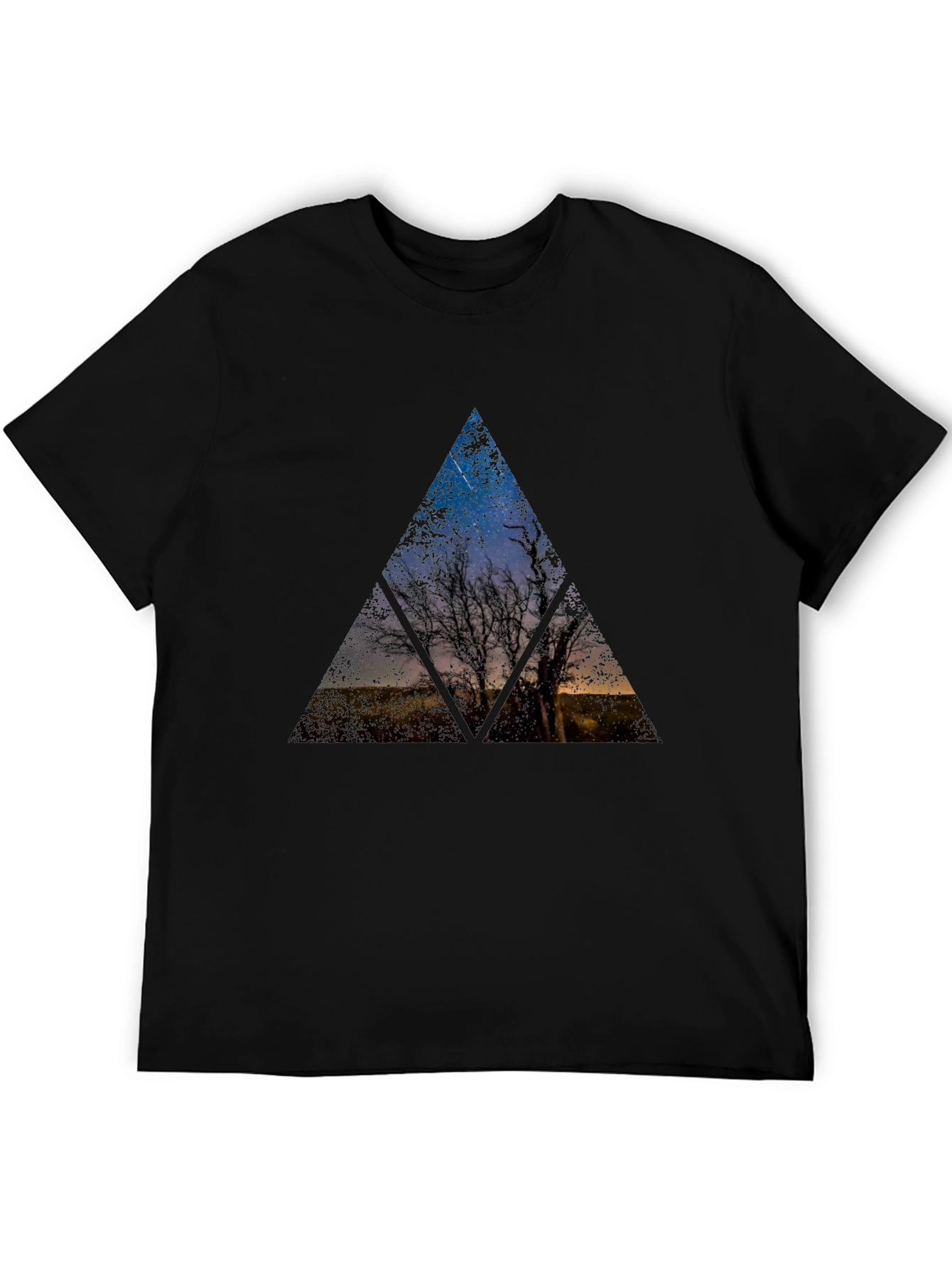 Nature Triangle Graphic Tee - Black