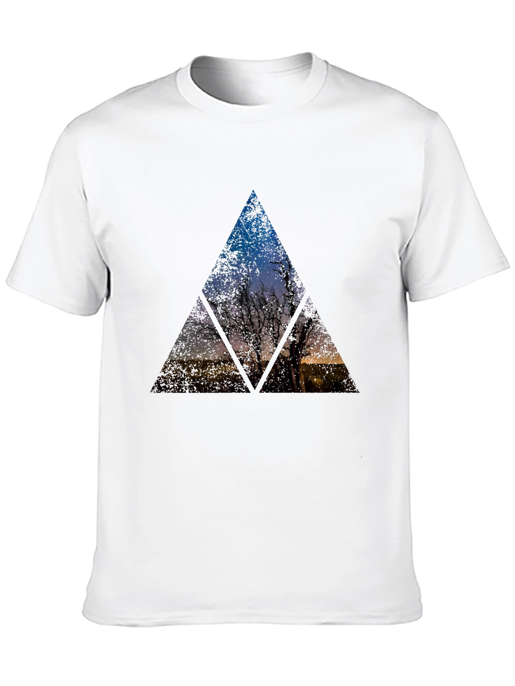 Nature Triangle Graphic Tee - Black