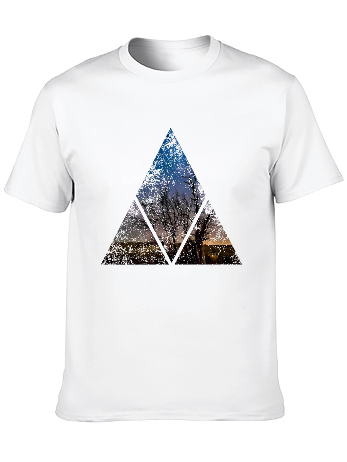 Nature Triangle Graphic Tee - Black