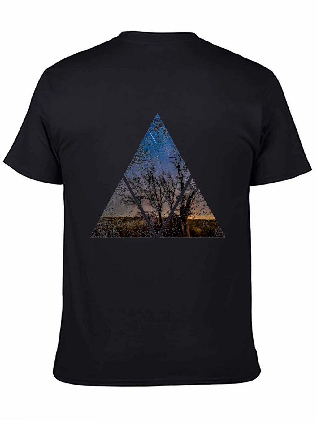 Nature Triangle Graphic Tee - Black