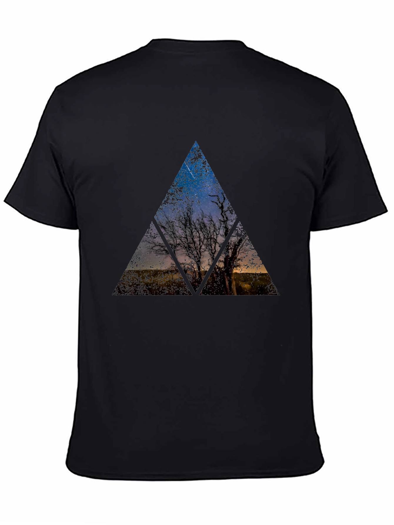 Nature Triangle Graphic Tee - Black