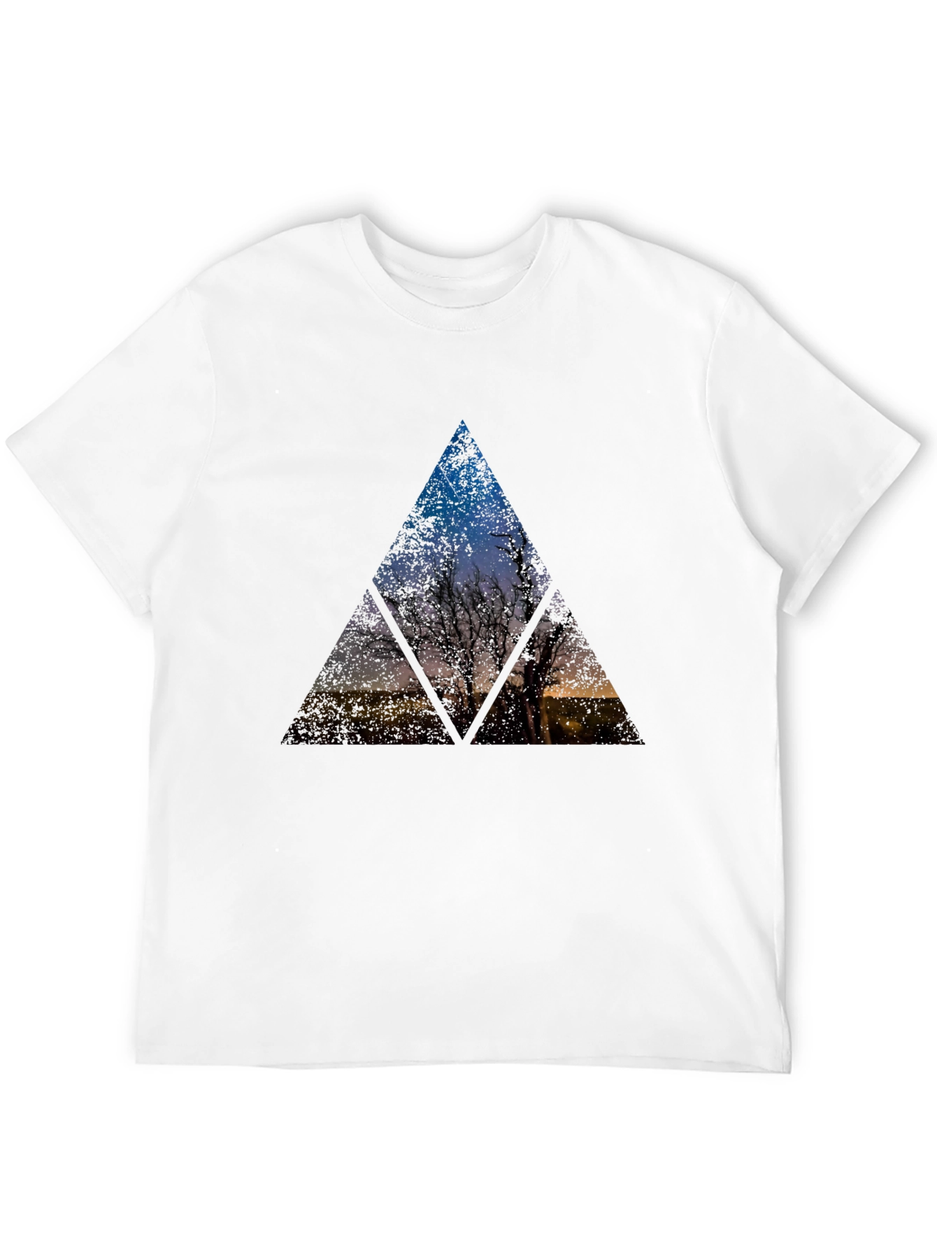 Nature Triangle Graphic Tee - Black