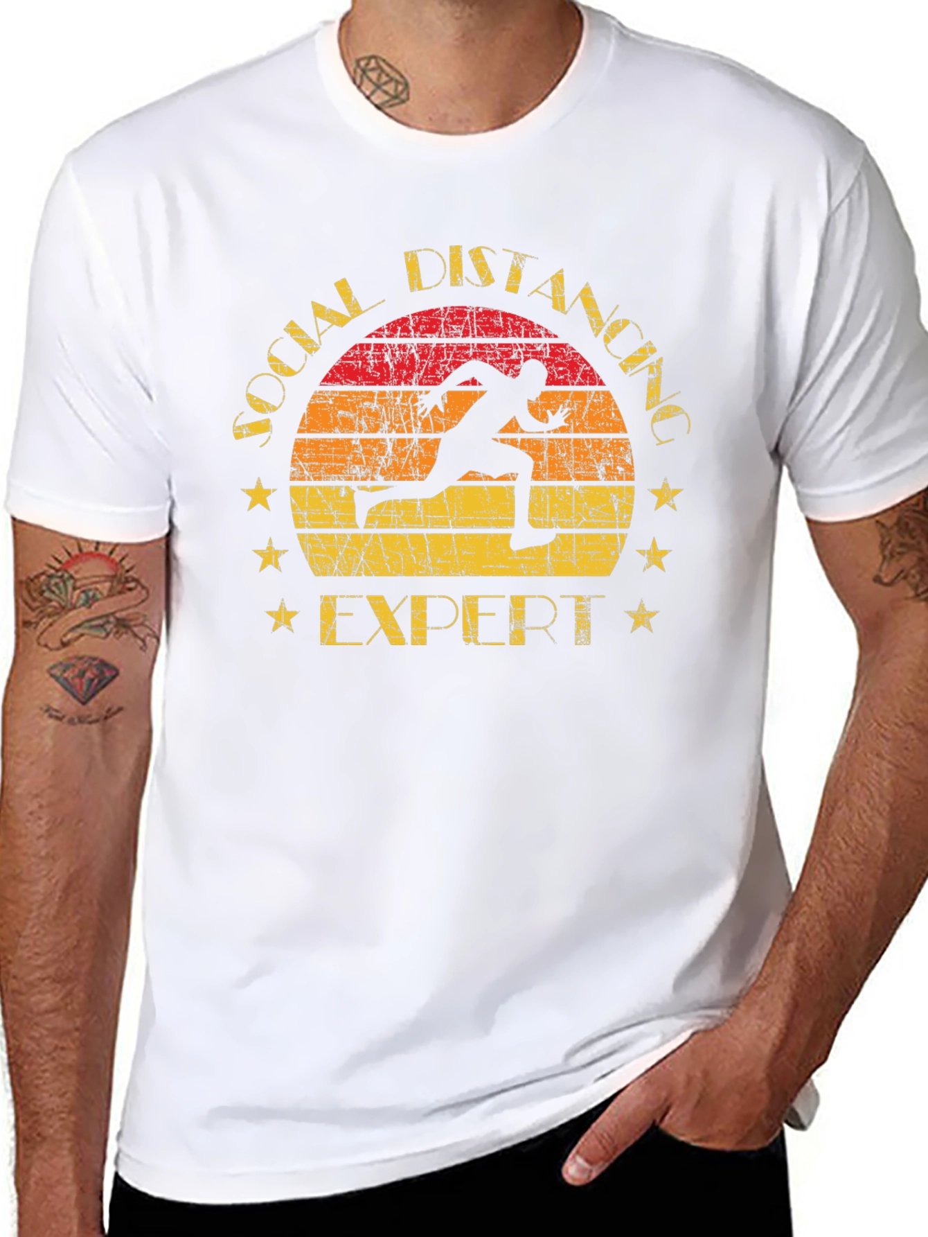 Social Distancing Expert T-Shirt Running Design