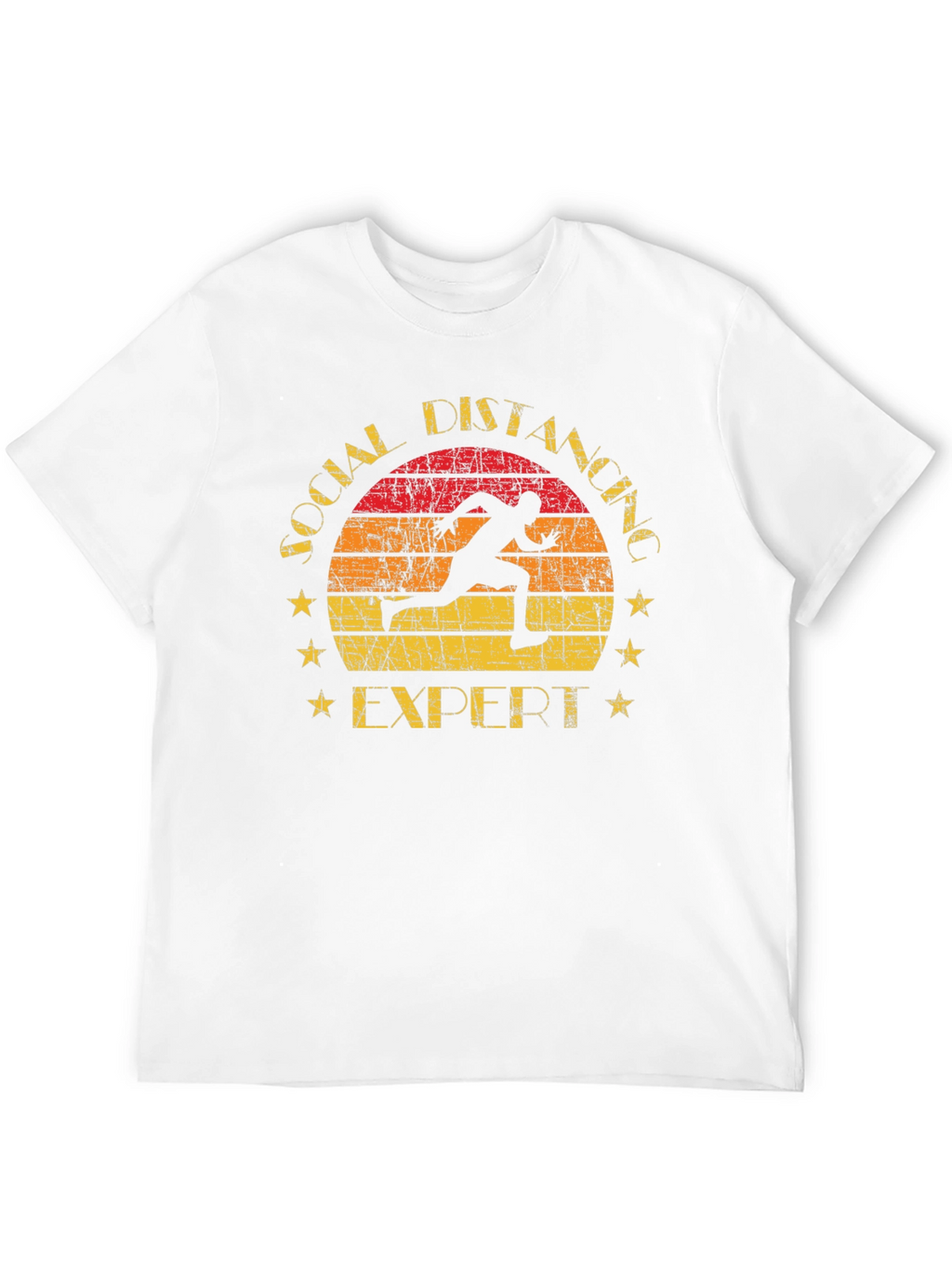 Social Distancing Expert T-Shirt Running Design