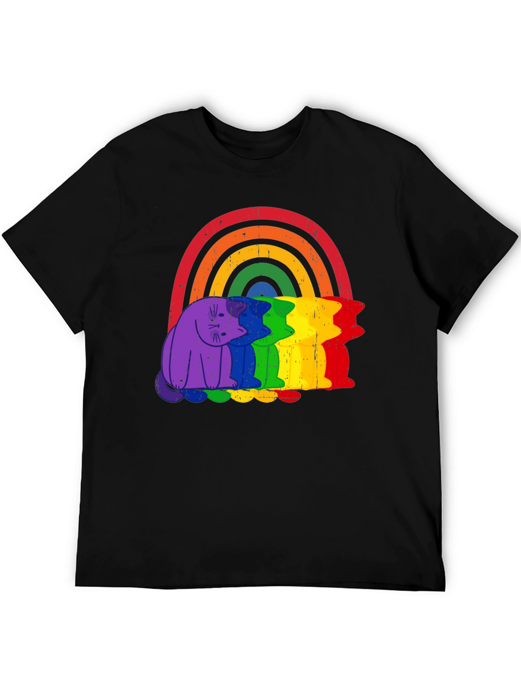 Rainbow Cat Graphic Tee - Pride Apparel
