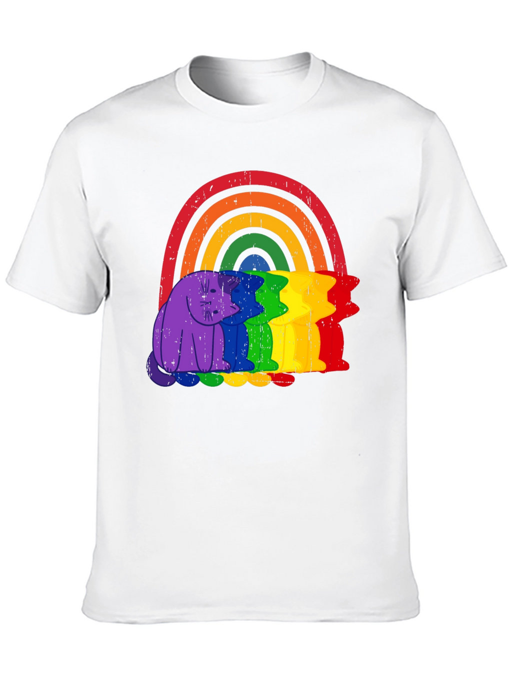 Rainbow Cat Graphic Tee - Pride Apparel
