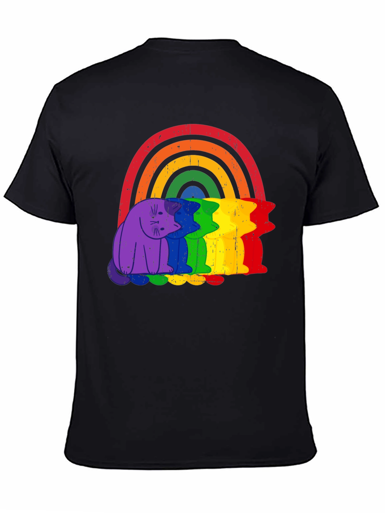 Rainbow Cat Graphic Tee - Pride Apparel