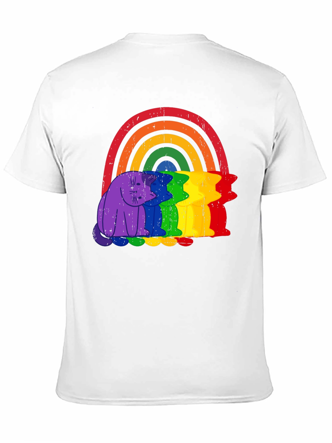 Rainbow Cat Graphic Tee - Pride Apparel