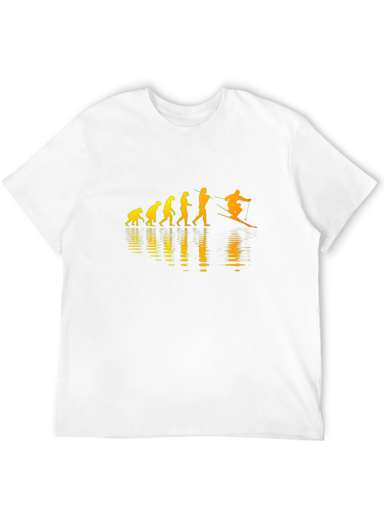 Evolution of Water Skiing Black T-Shirt