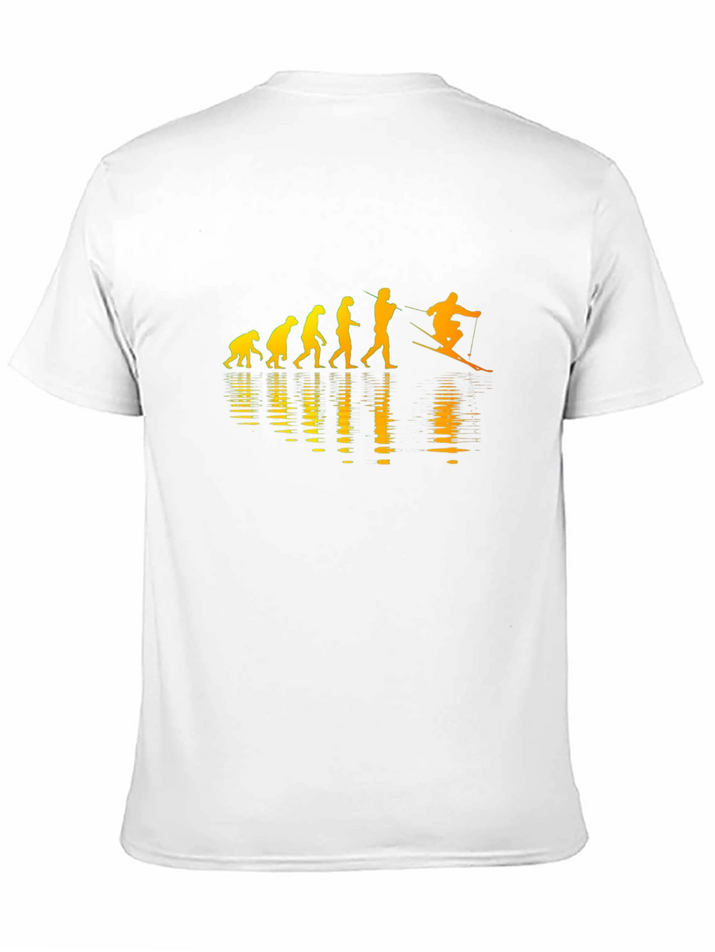 Evolution of Water Skiing Black T-Shirt