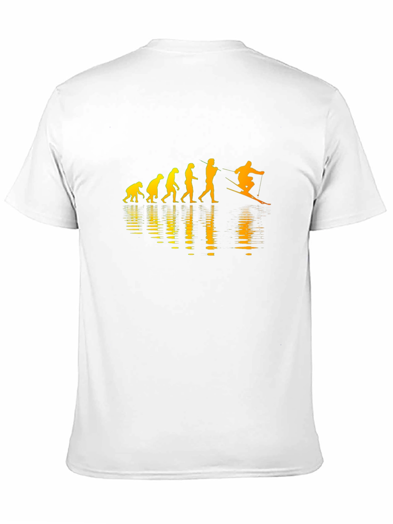 Evolution of Water Skiing Black T-Shirt